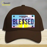 Blessed Mississippi Novelty License Plate Hat Cotton / Dark Brown