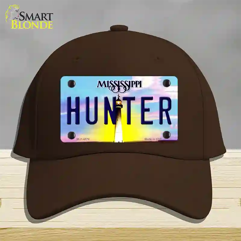 Hunter Mississippi Novelty License Plate Hat Cotton / Dark Brown