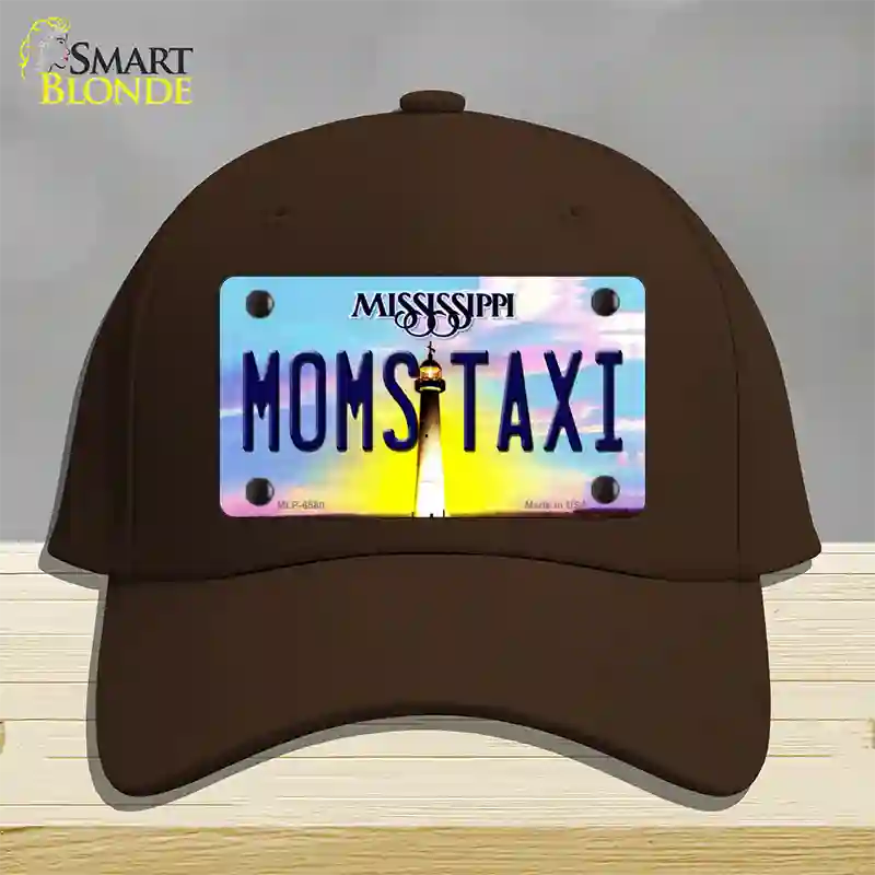 Moms Taxi Mississippi Novelty License Plate Hat Cotton / Dark Brown