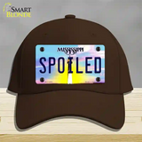 Spoiled Mississippi Novelty License Plate Hat Cotton / Dark Brown