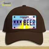 MMM Beer Mississippi Novelty License Plate Hat Cotton / Dark Brown