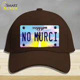 No Murci Mississippi Novelty License Plate Hat Cotton / Dark Brown