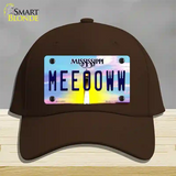 Meeooww Mississippi Novelty License Plate Hat Cotton / Dark Brown