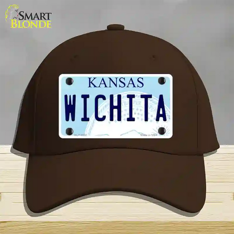 Wichita Kansas Novelty License Plate Hat Cotton / Dark Brown