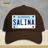 Salina Kansas Novelty License Plate Hat Cotton / Dark Brown