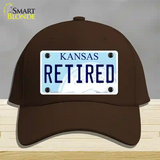 Retired Kansas Novelty License Plate Hat Cotton / Dark Brown