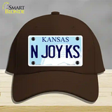 N Joy Kansas Novelty License Plate Hat Cotton / Dark Brown