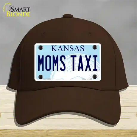 Moms Taxi Kansas Novelty License Plate Hat Cotton / Dark Brown