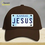 Jesus Kansas Novelty License Plate Hat Cotton / Dark Brown