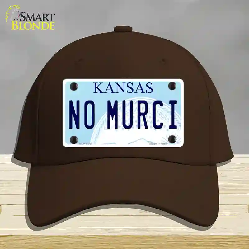 No Murci Kansas Novelty License Plate Hat Cotton / Dark Brown