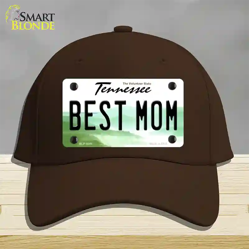 Best Mom Tennessee Novelty License Plate Hat Cotton / Dark Brown