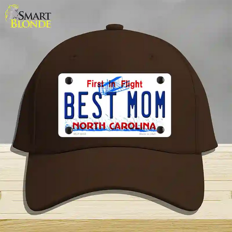 Best Mom North Carolina Novelty License Plate Hat Cotton / Dark Brown