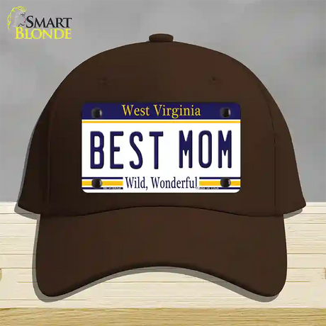 Best Mom West Virginia Novelty License Plate Hat Cotton / Dark Brown