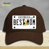 Best Mom Georgia Novelty License Plate Hat Cotton / Dark Brown