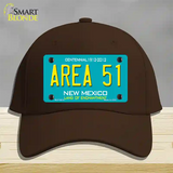 Area 51 New Mexico Novelty License Plate Hat Cotton / Dark Brown