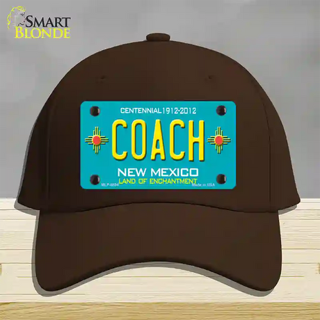 Coach New Mexico Novelty License Plate Hat Cotton / Dark Brown