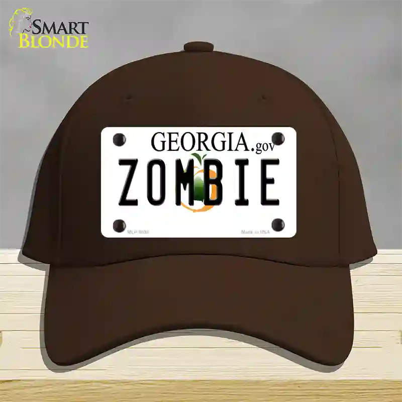 Zombie Georgia Novelty License Plate Hat Cotton / Dark Brown