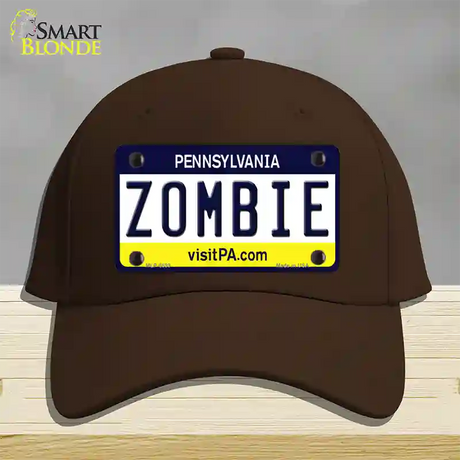 Zombie Pennsylvania State Novelty License Plate Hat Cotton / Dark Brown