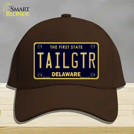 Tailgtr Delaware Novelty License Plate Hat Cotton / Dark Brown