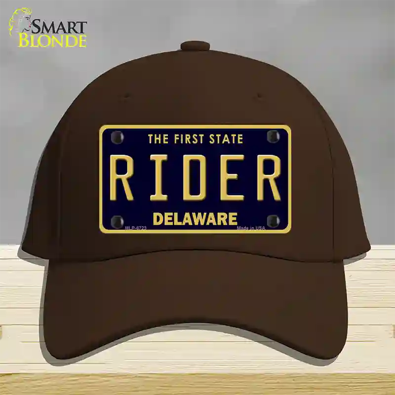 Rider Delaware Novelty License Plate Hat Cotton / Dark Brown