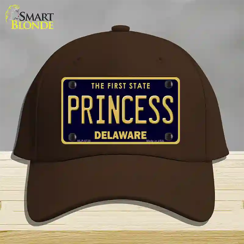 Princess Delaware Novelty License Plate Hat Cotton / Dark Brown