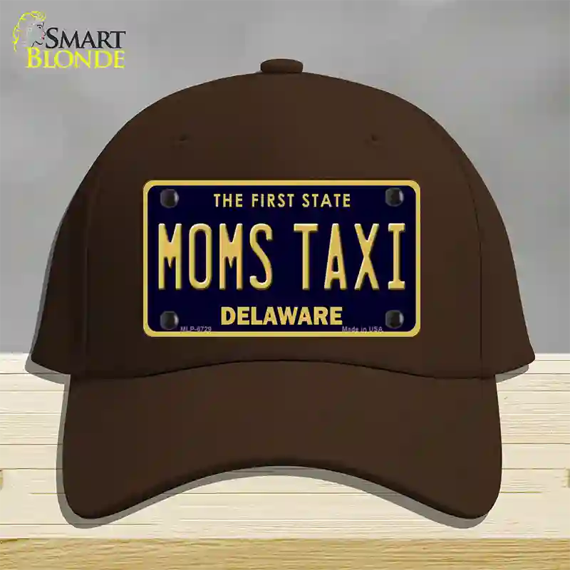 Moms Taxi Delaware Novelty License Plate Hat Cotton / Dark Brown