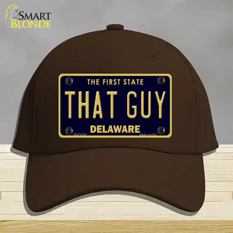 That Guy Delaware Novelty License Plate Hat Cotton / Dark Brown