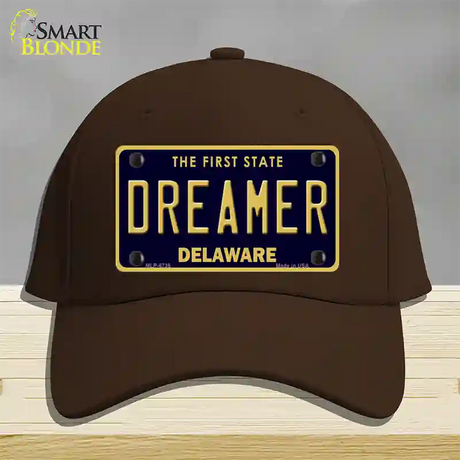 Dreamer Delaware Novelty License Plate Hat Cotton / Dark Brown