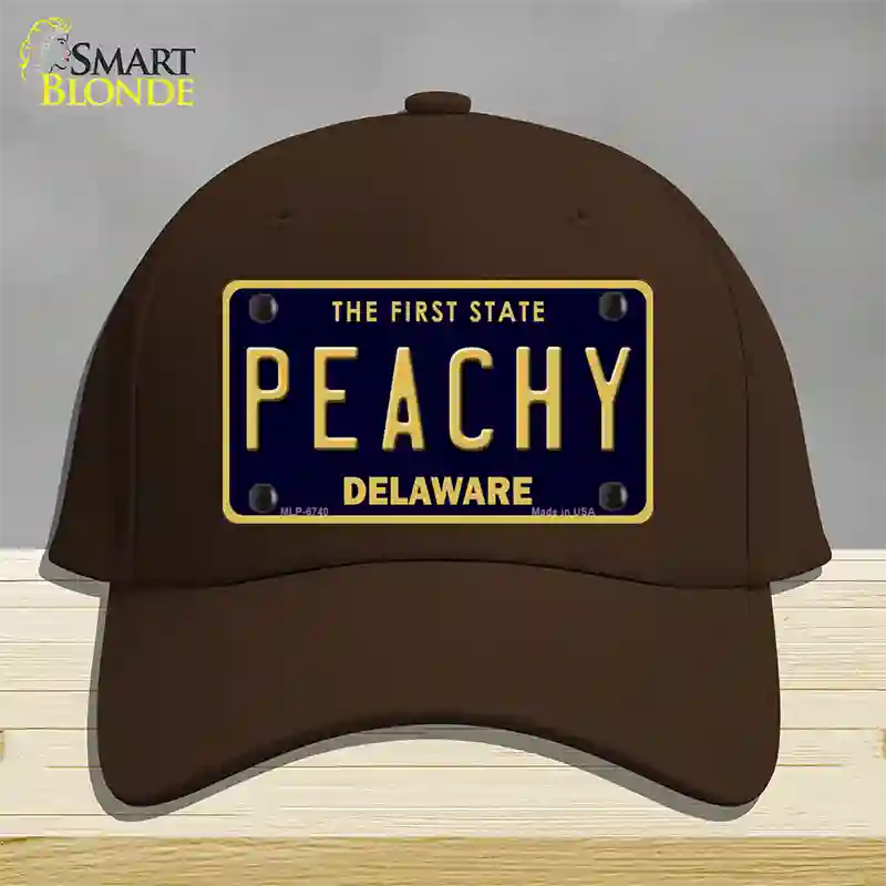 Peachy Delaware Novelty License Plate Hat Cotton / Dark Brown