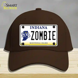 Zombie Indiana Novelty License Plate Hat Cotton / Dark Brown