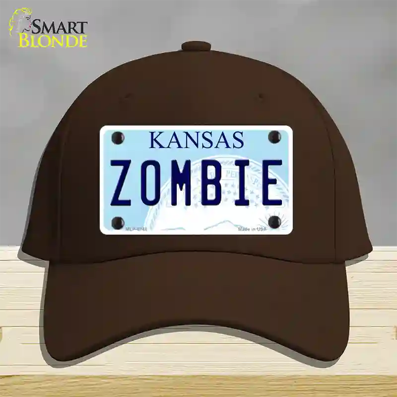 Zombie Kansas Novelty License Plate Hat Cotton / Dark Brown