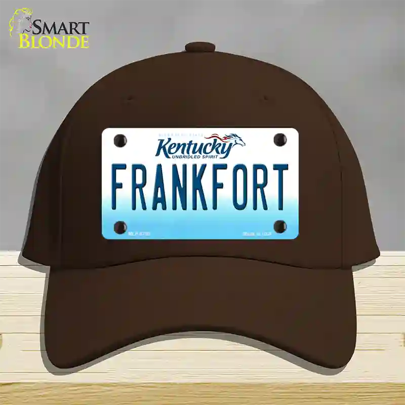 Frankfort Kentucky Novelty License Plate Hat Cotton / Dark Brown