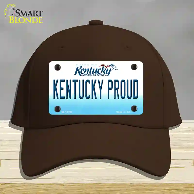 Kentucky Proud Novelty License Plate Hat Cotton / Dark Brown