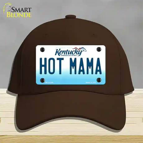 Hot Mama Kentucky Novelty License Plate Hat Cotton / Dark Brown