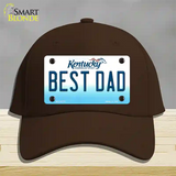 Best Dad Kentucky Novelty License Plate Hat Cotton / Dark Brown