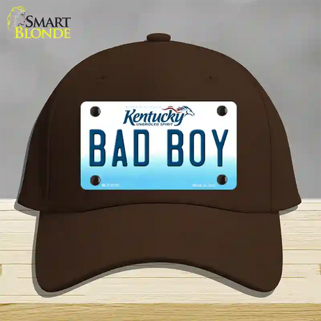 Bad Boy Kentucky Novelty License Plate Hat Cotton / Dark Brown