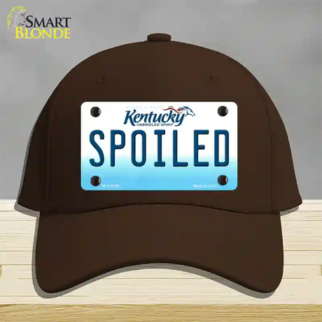 Spoiled Kentucky Novelty License Plate Hat Cotton / Dark Brown