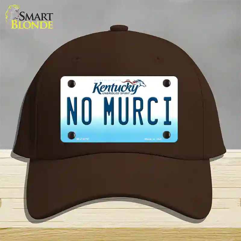 No Murci Kentucky Novelty License Plate Hat Cotton / Dark Brown