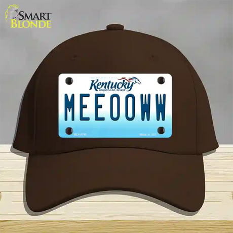 Meeooww Kentucky Novelty License Plate Hat Cotton / Dark Brown