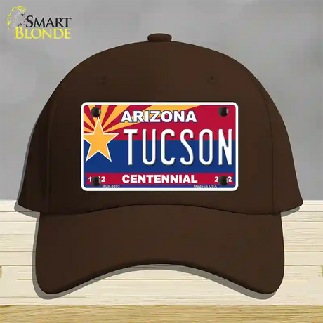 Arizona Centennial Tucson Novelty License Plate Hat Cotton / Dark Brown