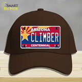 Arizona Centennial Climber Novelty License Plate Hat Cotton / Dark Brown