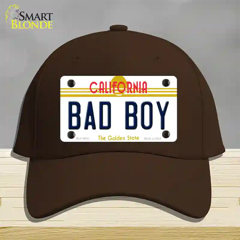 Bad Boy California Novelty License Plate Hat Cotton / Dark Brown