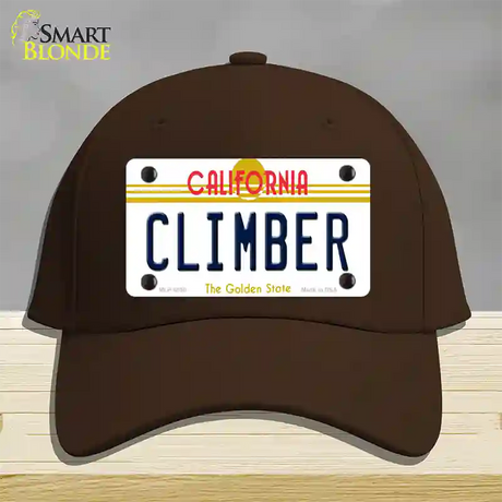 Climber California Novelty License Plate Hat Cotton / Dark Brown