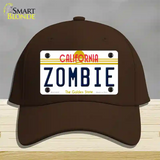 Zombie California Novelty License Plate Hat Cotton / Dark Brown