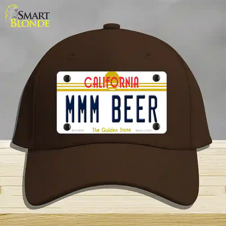 MMM Beer California Novelty License Plate Hat Cotton / Dark Brown