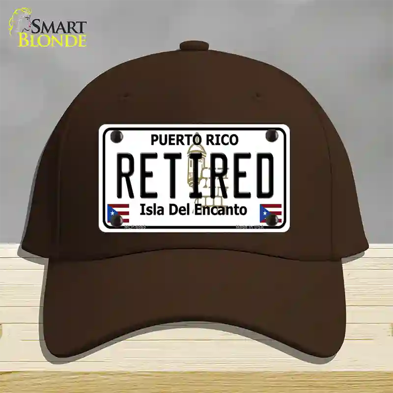 Retired Puerto Rico Novelty License Plate Hat Cotton / Dark Brown