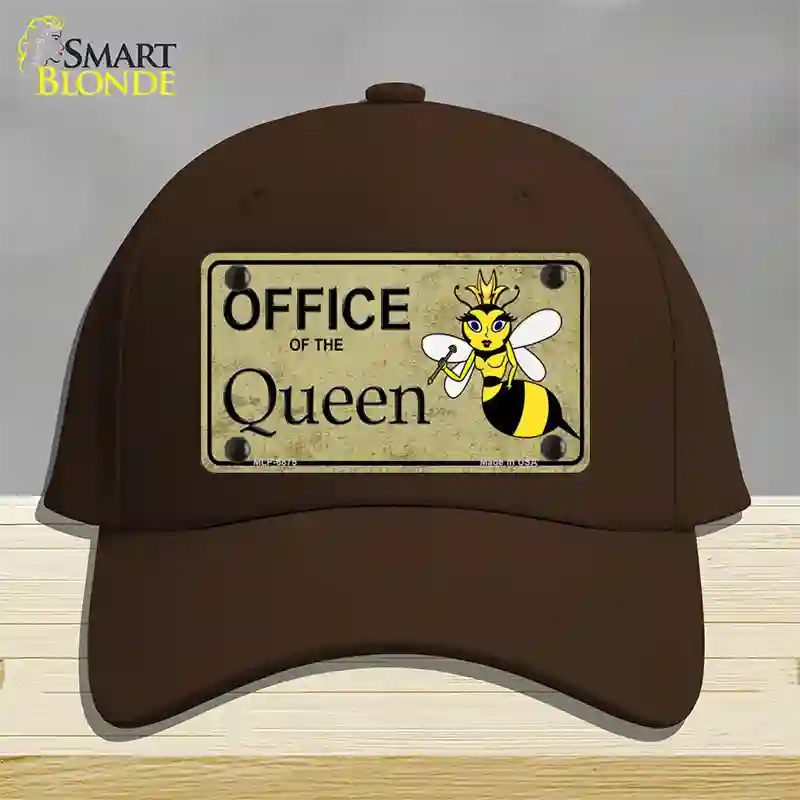 Office Of Queen Bee Novelty License Plate Hat Cotton / Dark Brown