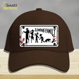 Zombie Family White Novelty License Plate Hat Cotton / Dark Brown