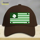 Green Shamrock Flag Novelty License Plate Hat Cotton / Dark Brown