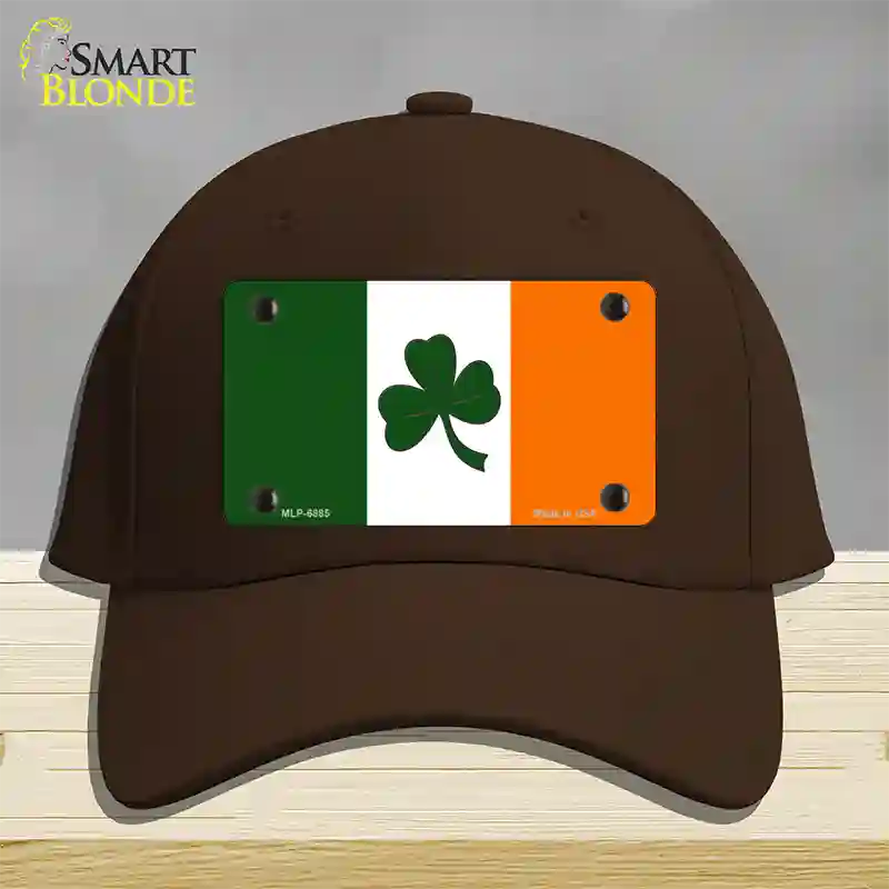 Shamrock Irish Flag Novelty License Plate Hat Cotton / Dark Brown